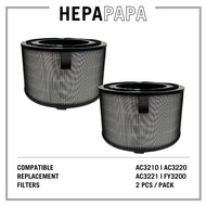 Philips AC3210 | AC3220 |AC3221 | FY3200 Compatible Replacement Filters - 2 PCS / PACK [HEPAPAPA]