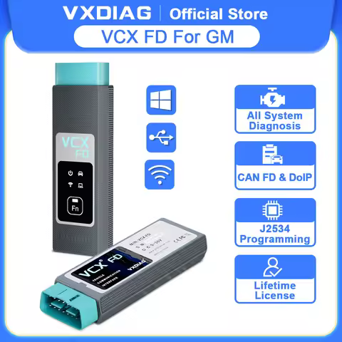 2025 Newest VXDIAG VCX FD For GM Support CAN FD DoIP Car OBD2 Diagnostic Tool OE-Level Diagnosis ECU