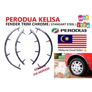 Perodua Kelisa (2001-2007)  Fender Arch Trim Chrome // Stainless Steel Garnish With Black Rubber Lin