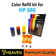 NEUROX Ink Refill Kit 30ML (Colour) HP 680CL for Printer HP 2135, HP 3635, HP 4535, HP 3835, HP  4675