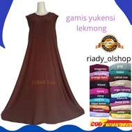 Gamis Yukensi Tanpa lengan Jumbo xxxl Ld 130 PJ 140 cm Inner Dress Jumbo bahan jersey  premium tebal