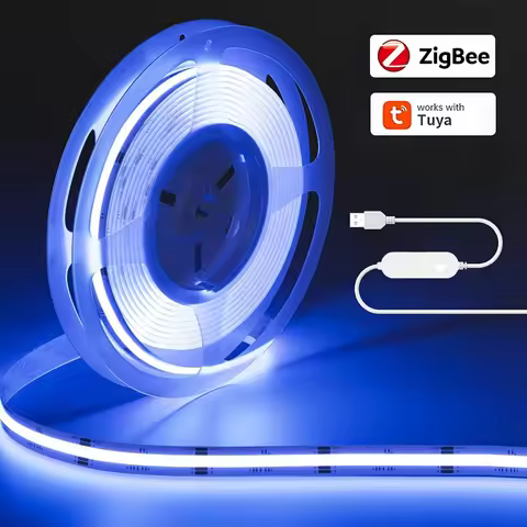 USB Tuya Zigbee 3.0 COB RGB LED Strip 5V 1M 2M 3M 4M 5M TV Back Lighting Cabinet Game Party Room Lig