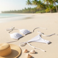 Women's 2025 Side-Tie Bikini Thong  Bikini Tanning Pantai Wanita - Rekaan Thong Samping Drap 2025