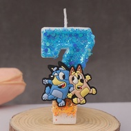 Bluey Bingo 3D Anime Nến Dễ Thương Số 0-9 Nhân Vật Hoạt Hình Bánh Cắm Cho Sinh Nhật Món Quà Trang Tr