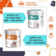 Ear Wipes, Eye Wipes for Dogs and Cats, Convenient Wet Wipes for Dogs and Cats (Box of 130)