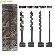 GLOWHIVE Auger Drill Bit Wood Drill Peg Tool Bushcraft Manual Auger Manual Hole Maker Auger Wrench S