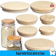 LUMINISCENCIA Wood Lids Reusable Bottle Sealing Caps Compatible Canning Storage