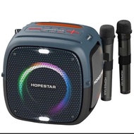 Hopestar 便攜式藍芽音箱 藍芽喇叭連腳架連麥克風兩支