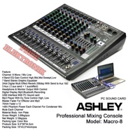 Mixer Ashley Marco 8 Original Mixer Ashley 8 Channel Bluetooth