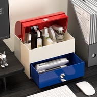 [in stock] Bauhaus Style Flip Cover Desktop Storage Box Office Drawer Cosmetic Miscellaneous Organiz