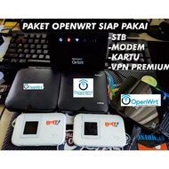 PAKET STB OpenWRT HG680.P B860H Siap pakai modem vpn kartu lengkap
