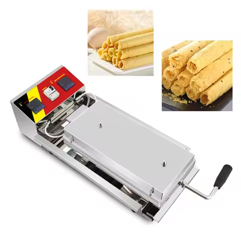Egg Crisp Roll Machine Electric Heating Manual Egg Roll Machine 3000W Crispy Egg Cone Machine Commer