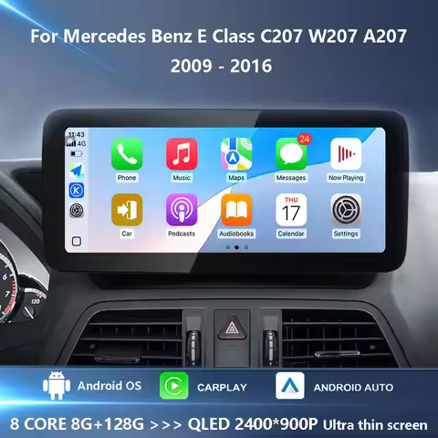 Stereo GPS 4G Android 15 For Mercedes Benz E Class C207 W207 A207 2009 - 2016 Wireless Carplay Car R