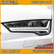 Car Styling for Audi A7 Headlamp 2011-2018 A7 Headlight S7 DRL Turn Signal High Beam Projector Lens