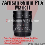 FREESHIP Ống kính 7Artisans 55mm F1.4 Mark II - Lens chân dung xóa phông cho Fujifilm Sony Canon EOS