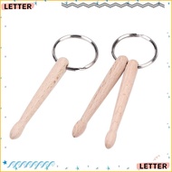 LETTER1 Drumsticks Keychain, Metal Wood Drum Sticks Key Ring, Mini Gift Drumstick Grommets