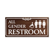 Elegant ALL GENDER RESTROOM CR SIGN Acrylic Door Room Signage for Office Hotel Business Restaurant