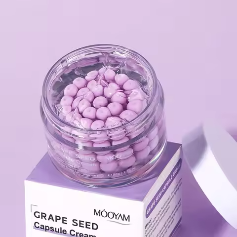 Korean Care Capsule Face Cream With Centella & Astaxanthin, Grape Seed Antioxidant Moisturizer, Soot