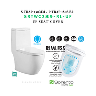 SORENTO SRTWC289-RL-UF ONE PIECE WATER CLOSET WASHDOWN WITH RIMLESS COME WITH UF TOILET BOWL SEAT CO