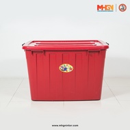 กล่องพลาสติกสี่เหลี่ยม มีล้อ ตรางู เบอร์ 200 ความจุ 300 ลิตร