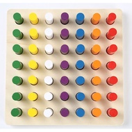 Montessori Education Wooden Cylinder Socket Blocks Board Insert Toddlers Counting Preschool Early Le