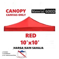 10'x10' Canvas Only Market Canopy / Kanvas Kanopi / Kain Kanopi Khemah Pasar Malam