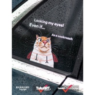 [New product] Look My Eyes Look My Eyes Look My Eyes is Here Abstract Orange Cat Car Decoration Wate