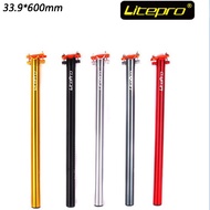 Original Litepro A61 aluminum alloy seat tube Seatpost for MTB mountain bike folding bike DAHON KHS FNHON modified 412 406 451 SP8 bicycle aluminum tube frame 7005 material CNC technology bicycle seat tube rod tube 33.9 * 600mm made in Taiwan