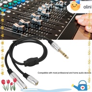 OLINI 1 Split in 2 Sound Cable, Plug and Play 0.5m / 1.6ft 6.35mm Male to 6.35mm 3.5mm Female, Durab