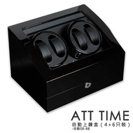 自動機械錶收藏盒【自動上鍊盒4+6入】鋼琴烤漆紳士黑 附鎖 開窗 (自動08-BB)