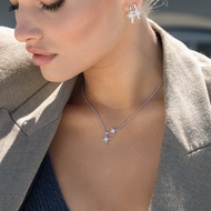 APM Monaco Baby Hexagram Necklace Women Light Luxury Niche Fashion Silver Sweater Clavicle Chain Chr