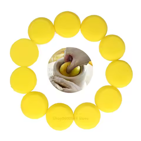 12 Pieces/set Round Sponge Soft Water-absorbent Pottery Sculpture Modeling Moisturizing Sponge Color