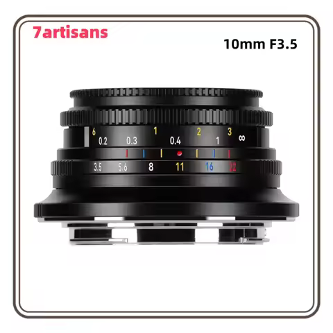 7artisans 10mm F3.5 APS-C 108° Ultra-Wide Angle Fixed Focus Lens Manual Focus for Sony E Fujifilm XF