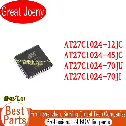 100% New Original AT27C1024 AT27C1024-12JC AT27C1024-45JC AT27C1024-70JU AT27C1024-70JI IC Chipset P