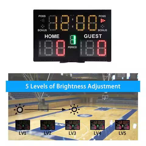 Indoor Digital LED Scoreboard Tabletop Score Board for Basketball Volleyball Tennis Boxing Match Gam