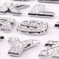 DIY Crystal Car Sticker Diamond Letter 3D Three-Dimensional Car Sticker with Diamond English Charact