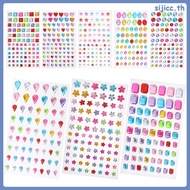 7 Packs Scrapbook Jewel Stickers for Decoration Polystyrene Assorted Color  sijicc