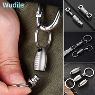 WUDILE Titanium Alloy Keychain, Ultra-light Portable Brass Keychain,  360° Rotatable EDC Keyring Out