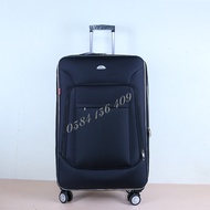 Vali du lịch kéo vải dù. Vali vải dù Hùng Phát cao cấp chống thấm nước màu đen huyền bí sang trọng.
