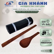 đũa gỗ đũa ăn cơm đũa Combo 50 Đôi Đũa Chò Chích Mun Đen Cao Cấp Kèm 1 Muỗng Xới Cơm Đũa Cả Gỗ Dừa