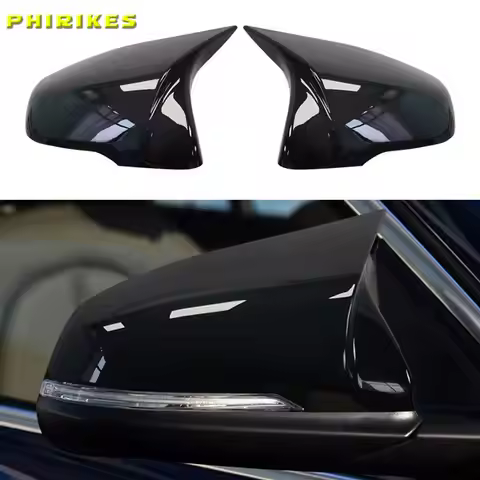 For BMW X1 F48 X2 F39 Z4 G29 2GT F45 F46 F52 Toyota Supra Car Rearview Side Mirror Cover Cap Trim Bl