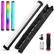 360° Full Color RGB Led Video Light Stick Wand, Obeamiu 2600-9600K Photography Lighting 5000mAh Rech
