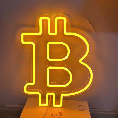 Bitcoin Neon Sign Custom Led Neon Neon for Home Bar Shop Wall Decor Bitcoin Art Signs Trader Wall De