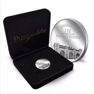 FB8 Puregold 1 Oz SG Tanjong Pagar Railway Station Silver Medallion l 999 Pure Silver
