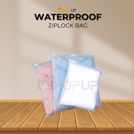 Plastic Matte Travel Storage Zip Lock Waterproof Zip Cloth Organizer Bag Zip Lock Poly Bags