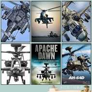 AH-64E Apache Helicopter Poster  Vintage Movie Poster Wall Art Painting Study  Small Szie Wall Paint