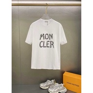 Moncler/Moncler/2026 Round Neck Short-Sleeved T-Shirt Couple Style Men Style Summer Threaded Joint T