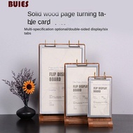 BUIES Ads Display Stand, Multi page Label Holder Menu Card Holder, Multipurpose Loose leaf Acrylic W