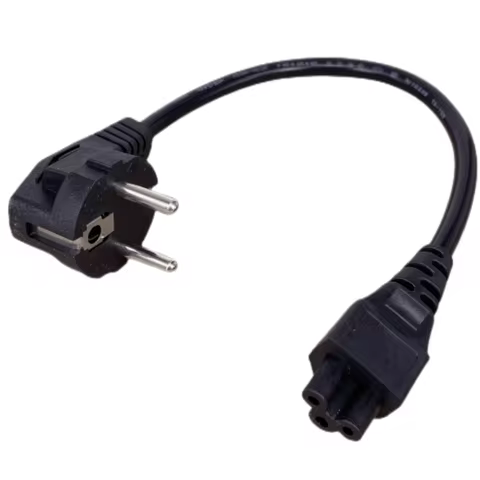 Laptop Power Cord 0.3M 1.2M 1.5M Euro Plug EU IEC C5 Power Adapter Cable For Dell HP Notebook PC Com