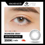 Kính áp tròng Jeunesse Gray Blue Eyes dòng lens cận sử dụng sáu tháng giãn tròng to màu xám bạc JEU-
